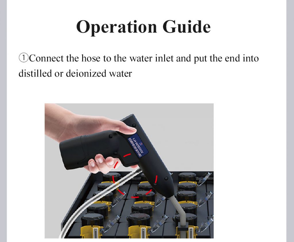 How to use forklift battery watering gun